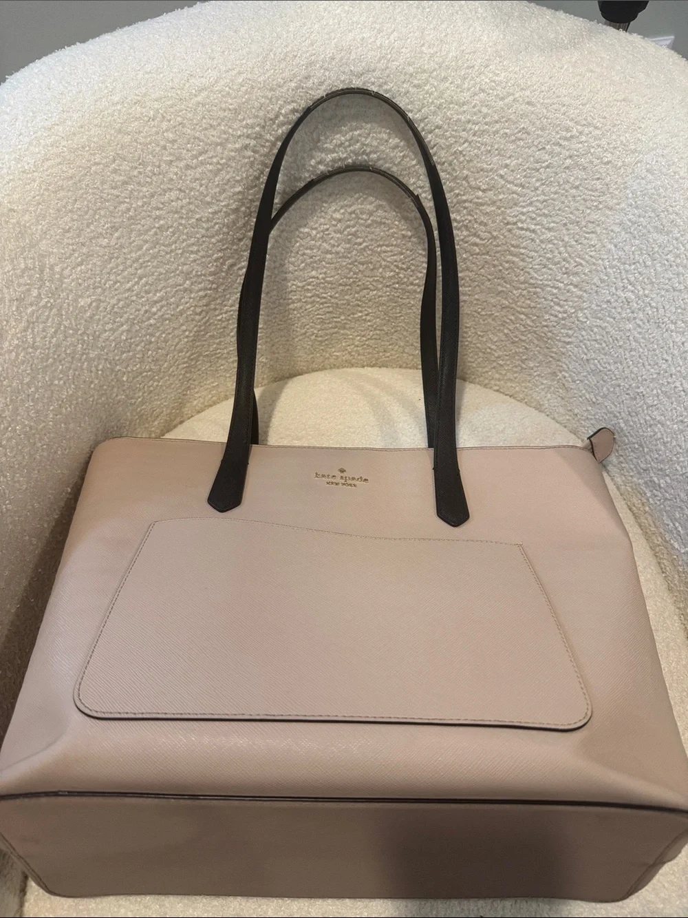 kate spade ♠️ Cream Tote with black Straps
